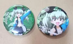 [美品]ガールズ＆パンツァーガルパンPACIFICコラボ缶バッジあんこうチーム❤️ 美品]ガールズ＆パンツァーガルパンPACIFICコラボ缶バッジあんこう