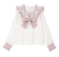 【DearMyLove】ハートリボンたっぷりフリルセーラーブラウス