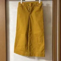 マスタード ワイドパンツ