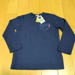新品訳あり　ミキハウス　DOUBLE.B 長袖カットソー 120cm ネイビー☆