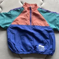 マルチカラー ハーフジップ ナイロンアウター　95
