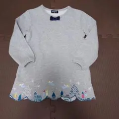 klädkap グレー 長袖ワンピース 100