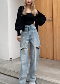 ワイドパンツ デニム