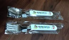 クレヨンしんちゃんの木製スプーン3本フォーク3本セット、木製