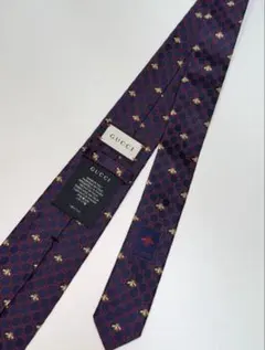 GUCCI グッチ　ネクタイ GG柄 ビー 蜂 ネイビーのサムネイル