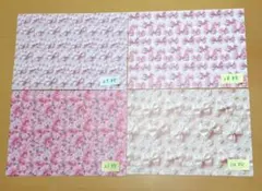 デザインペーパー（A4、両面、リボン、花）計78枚　Z