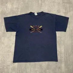 90s MILLER USA製　シングルステッチ　ボーダー　刺繍　Tシャツ