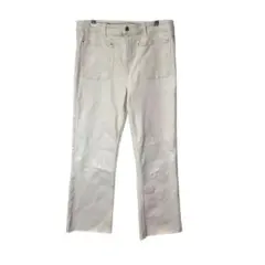 ZARA ザラ　ホワイトデニムパンツ　カットオフ　アイボリー　EUR42