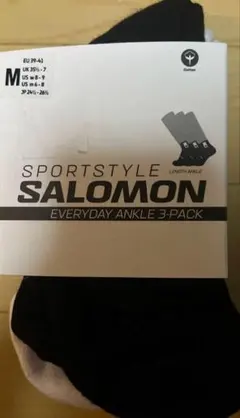 SALOMON アンクルソックス 3パック Mサイズ