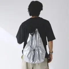Adoon plain シルバーナップサック