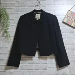 組曲 テーラードジャケット 美品 ブラックフォーマル ショート丈 セレモニー S