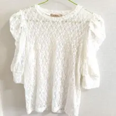 エムズエキサイト。白総レースカットソー