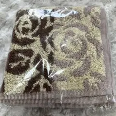 バラ模様タオルハンカチ新品