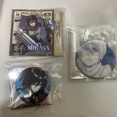 進撃の巨人 ミカサ キーホルダーと缶バッジセット