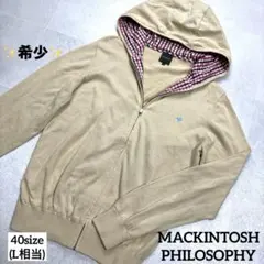 希少✨MACKINTOSH PHILOSOPHY ジップパーカー チェック柄 Lのサムネイル