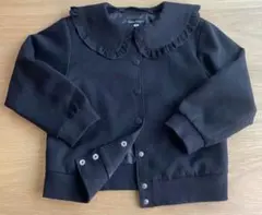 黒いフリル付きカーディガン 120サイズ