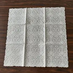 オールオーバーレース ホワイトハンカチ