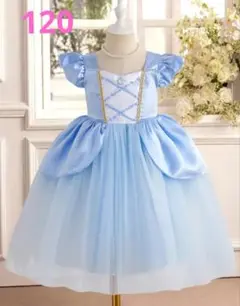 シンデレラ　なりきりドレス　ブルードレス　ハロウィン　コスチューム　120
