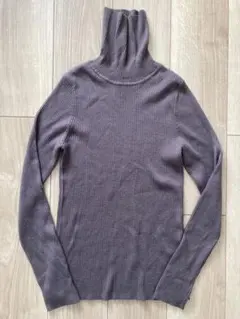 GU リブタートルネックニット
