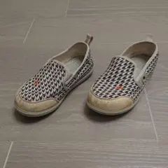クロックス crocs スリッポン 18,5~19cm 黒千鳥柄×グレーホワイトのサムネイル