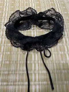 黒 花レース チョーカー