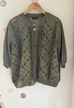 TRUBE レースブルゾン カーキのサムネイル