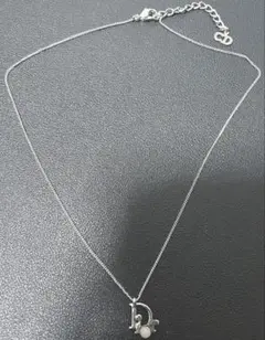 【最終値下げ】Dior ロゴ パール付きペンダント ネックレス