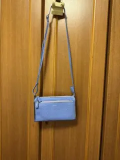 「美品」　PELLE BORSA ペレボルサ お財布ショルダーバッグ ブルー