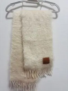 ロエベ クリーム色 モヘア マフラー