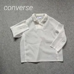 converse コンバース シアープルオーバー長袖ブラウス 星刺繍 ホワイトのサムネイル