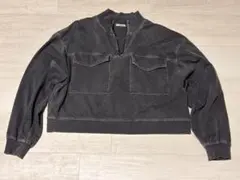 niko and... グレー ハーフジップ クロップドジャケット