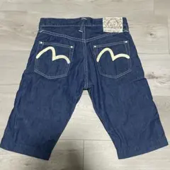 エヴィス　ビッグカモメ　デニム　ハーフパンツ　ホワイト　LOT2001　34 サイズ36 白カモメ 2001 太め ハーフ ショート エヴィス エビス - メルカリ