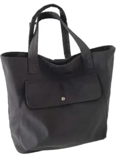 シンプル ブラック トートバッグ A4サイズ　ワンショルダー　おしゃれ　$