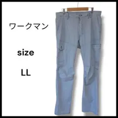 着用感あり　ワークマン ストレッチカーゴパンツ ブルー LL 大きめサイズ 機能