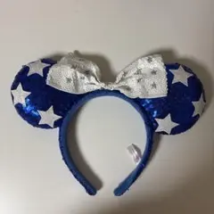 ミニーちゃんカチューシャ 青い星とリボン