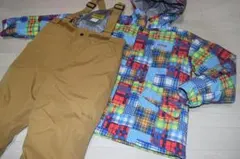 nima 子供用 カラフルチェック スキーウェア 140