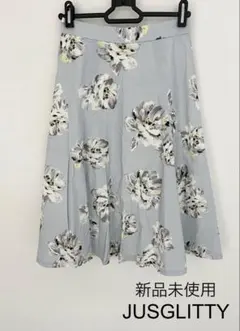 未使用♦JUSGLITTY フラワープリントスカート