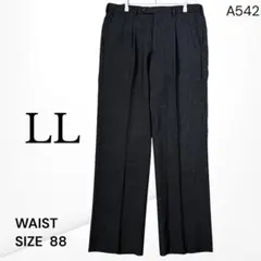 【メンズ】 スラックスパンツ ネイビー シンプル 上品 シルエット 88