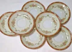 ノリタケ　小皿 7枚セット　昭和レトロ　中古品　直径12.5cm