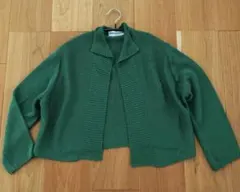 CHRISTIAN AUJARD 短め ニット 羽織 カーディガン グリーン