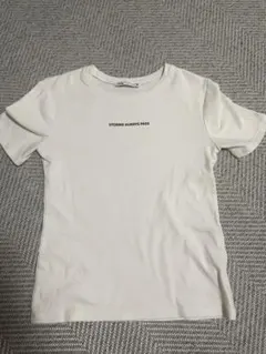 ZARA ホワイト Tシャツ STORMS ALWAYS PASS EUR S