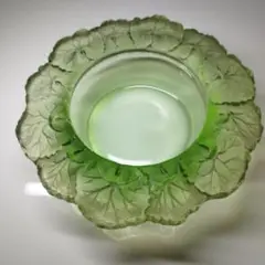 ビンテージ　灰皿　インテリア グリーンガラス