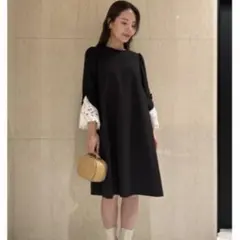 セルフォード　袖レースワンピース