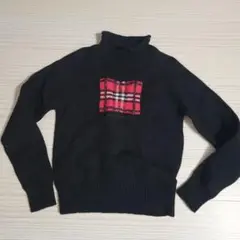 BURBERRY ブラック タートルネックセーター 160A
