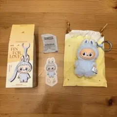 【D】ラブブ アルファベット イニシャル ぬいぐるみペンダント キーリング