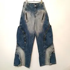 リメイクパンツ 再構築 フレア パッチワーク パール ワイド vol.267 
