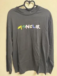 MONCLER カラフルロゴ 長袖カットソー ブラック Sのサムネイル
