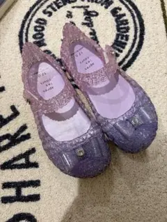 グリッター紫ピンクサンダル
