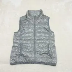 yt336 良品✨ユニクロ プレミアム ウルトラライトダウンベスト グレー 防寒