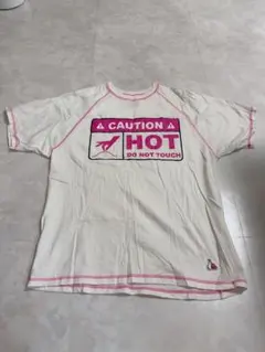 【新品未使用】#FR2梅 CAUTION HOT ラグランステッチ Tシャツ F